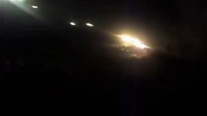 Стрельба с "БМ-21 Град. Ночью. Снаряды летят.Залп. Всё огонь!
