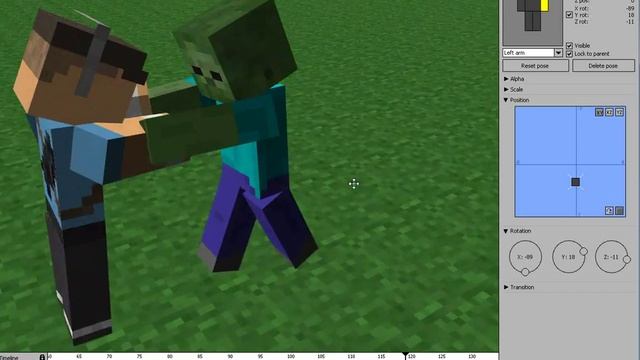 Mine-Imator создание анимации. Драка часть 2 (Самое пекло) смотреть онлайн