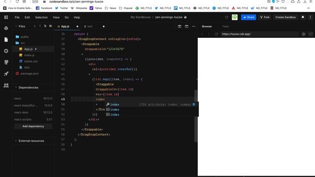 React beautiful dnd : Build simple drag and droppable list
