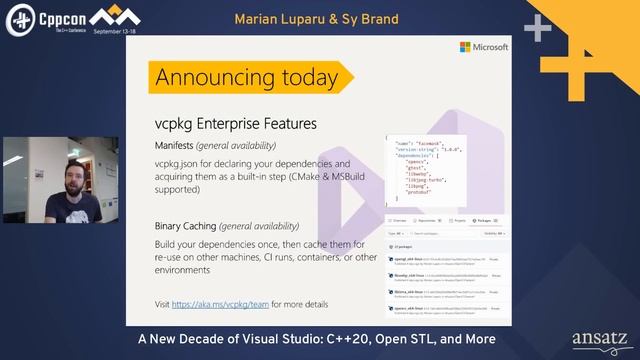 A New Decade of Visual Studio: C++20, Open STL, and More - Marian Luparu & Sy Brand - CppCon 2020