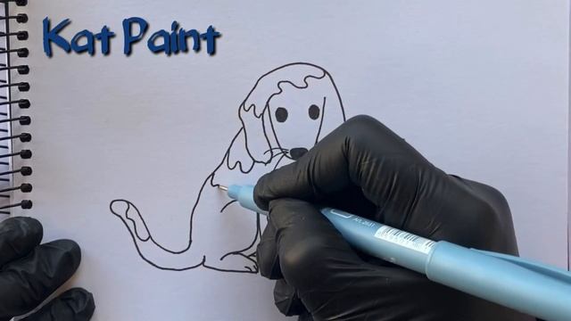 Как нарисовать собачку / How to draw a dog смотреть онлайн