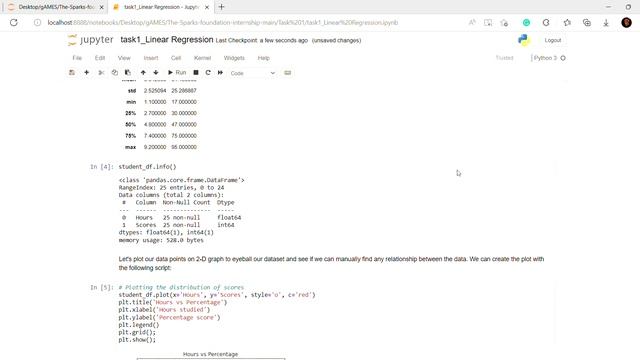 The Spark Foundation Internship Task-1: Prediction using supervised  machine learning