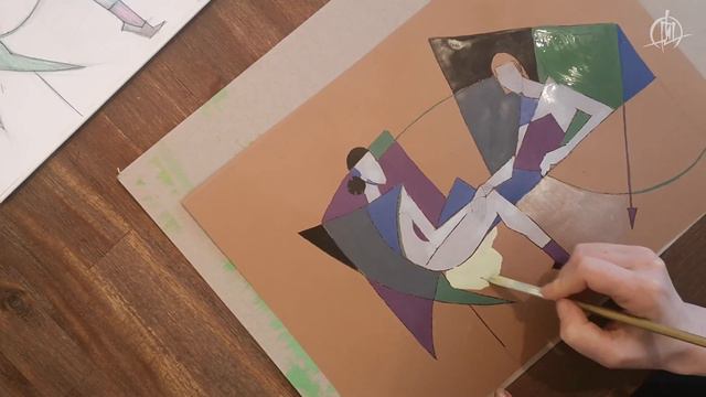 How to make graphic artwork. Tutorial. "Geometry lesson. Amor arrow". Рисуем графику. смотреть онлайн