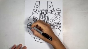 How to draw MILLENNIUM FALCON | STAR WARS - 밀레니엄 팰컨 그리기 | 스타 워즈