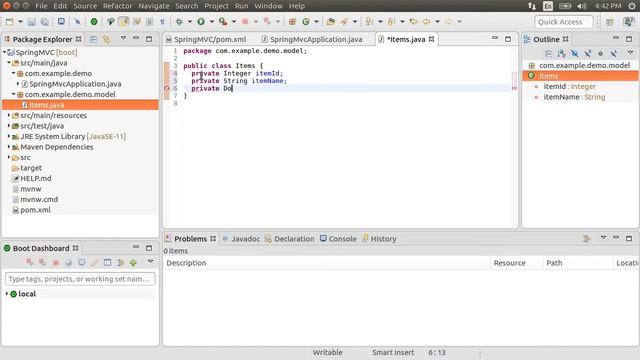 Demo Creating Model, Service and Controller layers