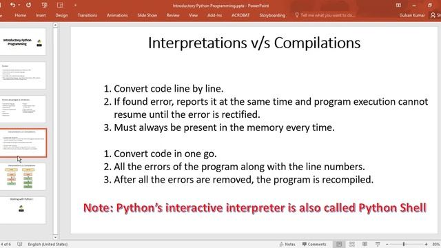 Introductory Python Programming! Class XI IP Part-1
