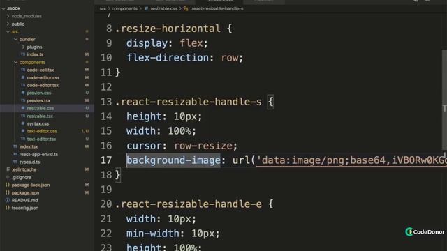 170. Restyling the Resizer Bar | React with Typescript #react #typescript #javascript #learning