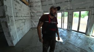 Стяжка из бетона М250. Теплый пол с затиркой под диски. Весь процесс. Бетонные работы. ТопКонкретум.