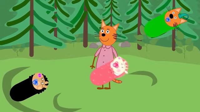 Three cats about how Mother Cat was looking for little kittens Cartoons for children 2022
