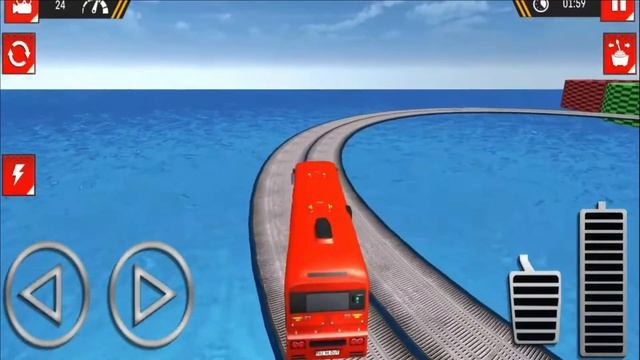 Mega Ramp Coach Bus Driving Impossible Stunts Game | Android GamePlay смотреть онлайн