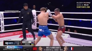 Победу на Glory 79 одержал тайбоксер Алексей Ульянов в поединке с украинцем Сергеем Адамчуком