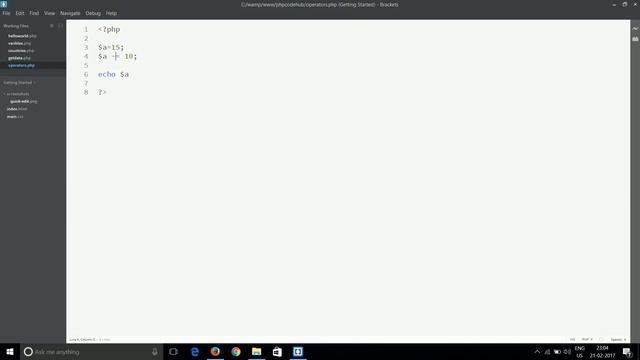php basics #008 operators in php - Assignment Operator