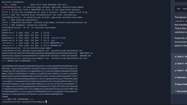 Demo: Project Signing and Verification in Red Hat Ansible Automation Platform 2.3