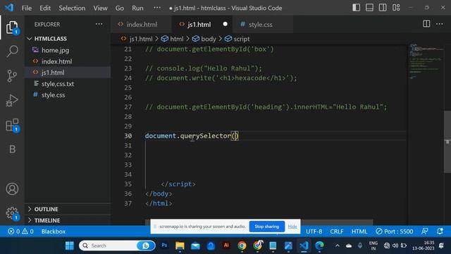 JAVASCRIPT CLASS 1
