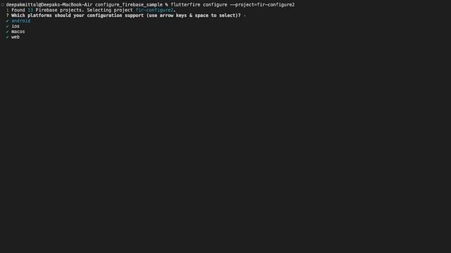 How to configure firebase with flutter all platforms!(android, ios, web, mac)
