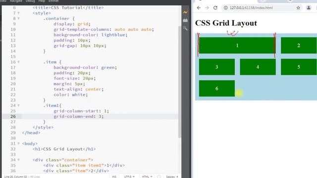 #59 CSS Grid Layout Properties | Grid-Gap | Justify-Content | Align-Content | CSS Tutorial