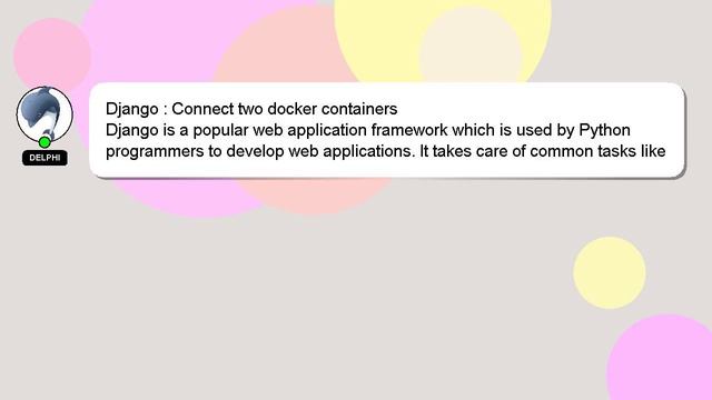 Django : Connect two docker containers смотреть онлайн