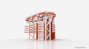 Проходная дробеметная установка с вращающимся крюком — VKP