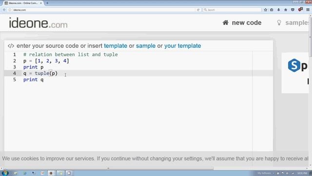 Python list vs tuple (generating one from another) in Hindi смотреть онлайн