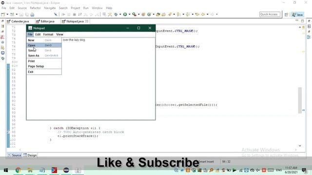 How to Save (.txt) file in Java Notepad | Eclipse Designer смотреть онлайн