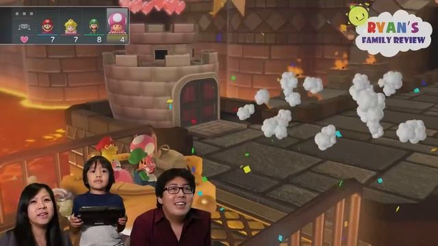 Mario Party 10 Family Fun Party Board Game! Let's play with Ryan's Family Review смотреть онлайн