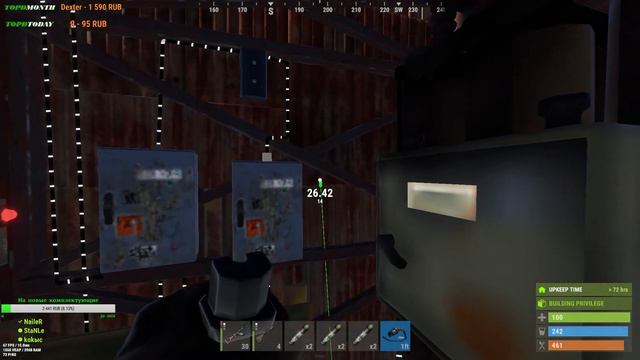 #Rust / Выживание на официалке / День 4 / Продолжаем / Фарм и нагиб всего сервера / смотреть онлайн