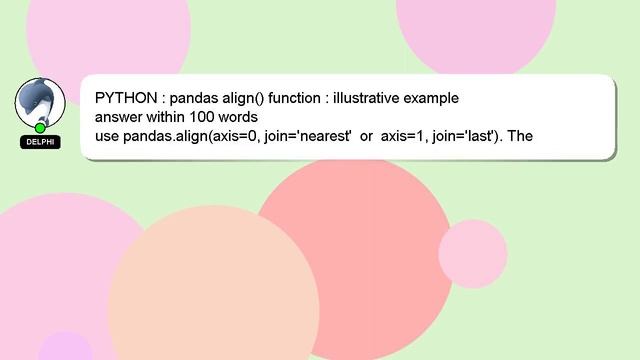 PYTHON : pandas align() function : illustrative example смотреть онлайн