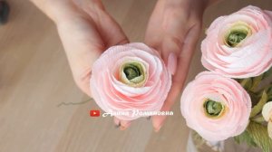 РАНУНКУЛЮС из ГОФРИРОВАННОЙ БУМАГИ мк | КРАСИВЫЕ ЦВЕТЫ из БУМАГИ своими рукам