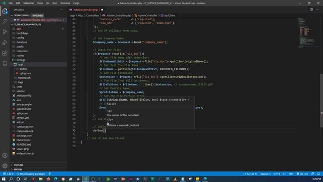9 GET TO KNOW LARAVEL IT SERVICE MANAGER STORING THE CLIENTS DETAILS IN DATABASE PART 1 смотреть онлайн