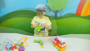 Пожарная машинка и Мотоцикл из серии Собирай и Играй - Детские инструменты Build and Play