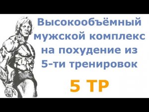 Высокообъёмный мужской комплекс на похудение из 5-ти тренировок (5 тр)