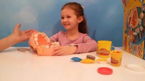 Плей До мистер Зубастик играем в стоматолога видео для детей Dr. Drill 'n Fill unboxing Play-Doh se