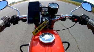 Ява 634 :: Разгон на прямой передаче с 40км/ч :: карбюратор Jikov 2926