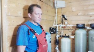 Монтаж системы очистки воды  в коттедже