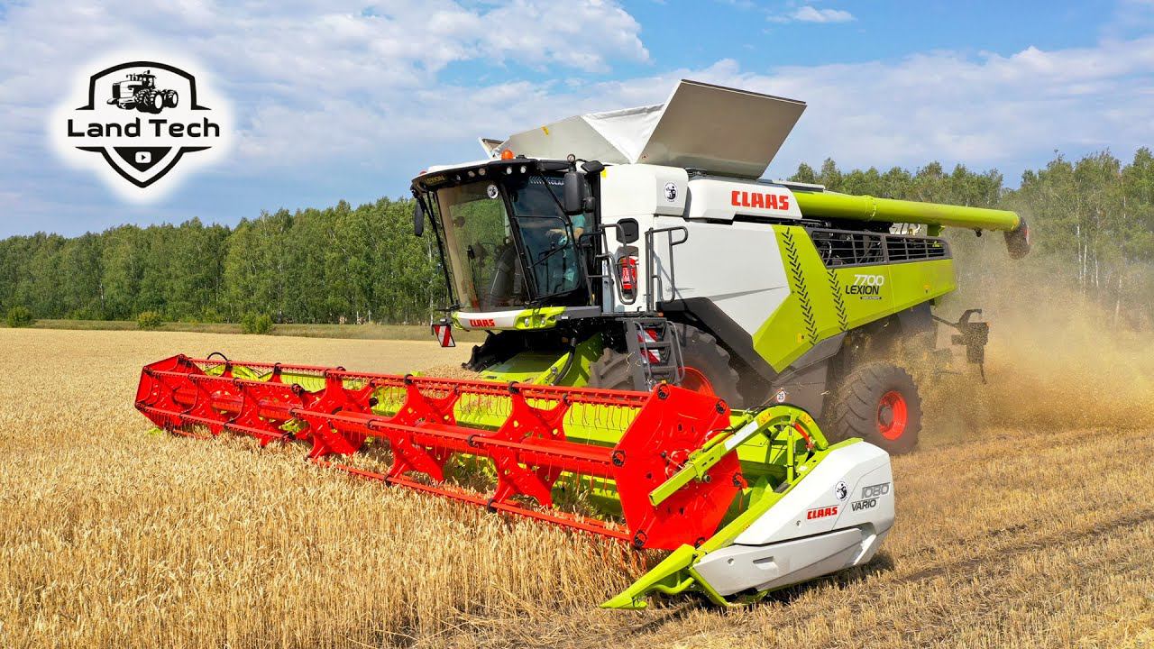 CLAAS Lexion 7700 - Новый гибридный комбайн с двумя роторами уже на полях России! Обзор и работа!