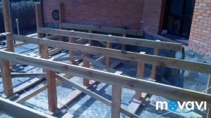 Открытая терасса из бруса часть-2