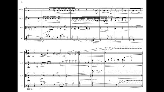 Cosimo Carovani - Four Little Landscapes for String Quartet, Op. 54 (2021) [Score-Video] смотреть онлайн