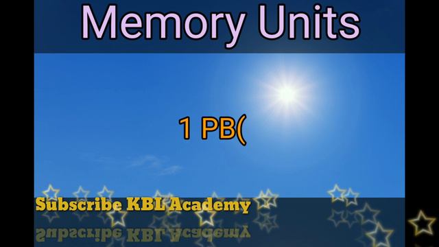 Computer Memory Units All|KB |MB|GB|TB |EB|PB |ZB|YB|ALL MEMORY UNITS