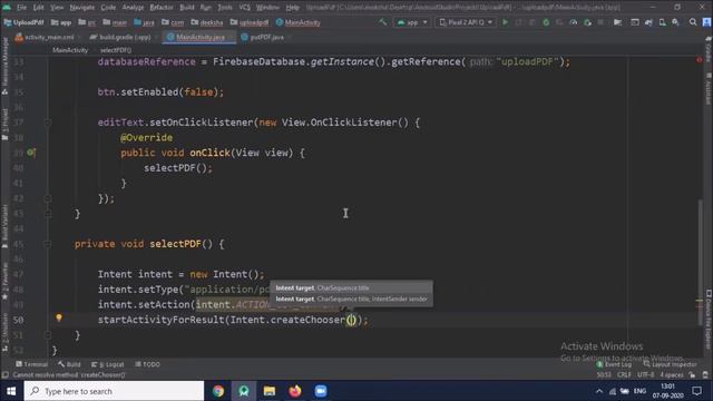 Upload PDF File  in Firebase - Android | Java | Android Studio Tutorial - Quick + Easy