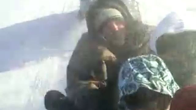 Едем в Ромахино на Санях через реку смотреть онлайн