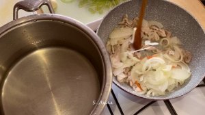 Макароны с мясом и овощами по азиатски. Готовый обед за один час.