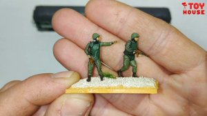 Маленькая диорама виньетка! Советская Пехота масштаб 1/72 сборная модель! Распаковка и обзор!