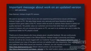 Batman  Arkham Knight Voluntarily Taken Off Steam   GS News Update