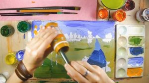 Как нарисовать ОСЕННИЙ ПЕЙЗАЖ/ Уроки  рисования