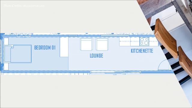 40 foot Shipping Container Upcycled into a Beautiful Home