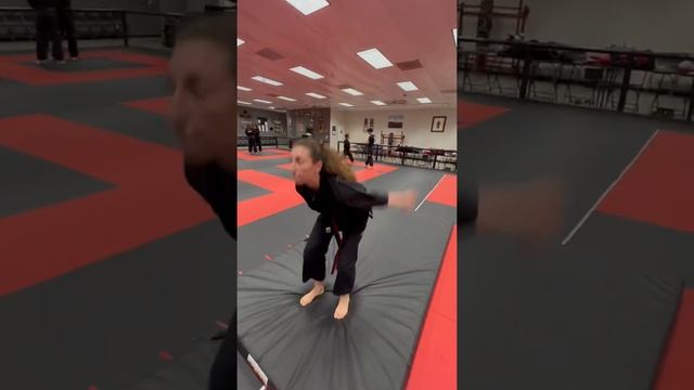 Hapkido Jump Back Fall to Back Shoulder Roll!