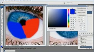 Видео урок Photoshop. Как изменить цвет Глаз в фотошоп