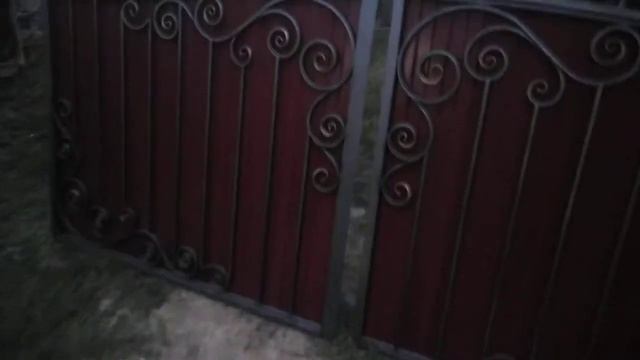 Уличные распашные ворота и калитка с холодной ковкой. смотреть онлайн