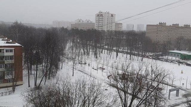 Снегопад.