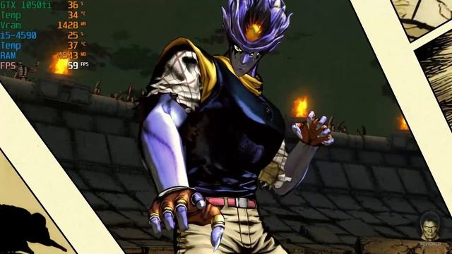 JoJo's Bizarre Adventure All-Star Battle: GTX 1050 TI | I5-4590 |1080p | FPS Test Pc Gameplay смотреть онлайн